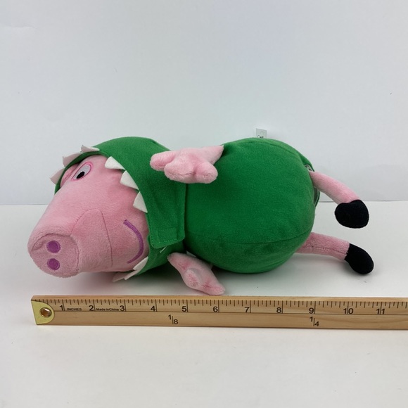 Peppa Pig Rawr & Oink In Dinosaur Costume Plush Stuffed Animal Toy 11” Talks - Picture 12 of 13
